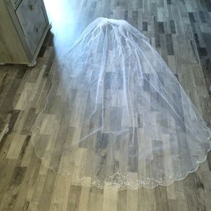 Cathedral Veil with beading 5by 7 feet
